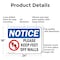 Signmission Please Keep Feet Off Walls, 24 in W x Rectangle, Aluminum OS-2PACK-NS-A-1824-L-17473 - alternate 3
